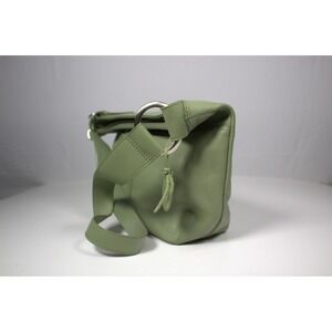 Relativity Shoulder Bag Women Sage Green Leather Multi Pocket Classic Silhouette